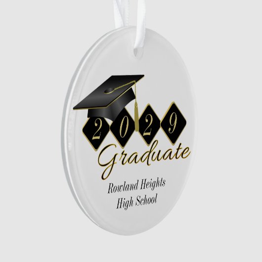 Cooler Personalisierter Abschluss Ornament (Vorderseite)