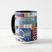 Cooler personalisierter Eis-Hockey-Fan/Spieler Tasse (Vorderseite Links)