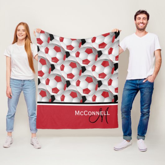 Cooler personalisierter Fußball Fleecedecke (Beispiel)