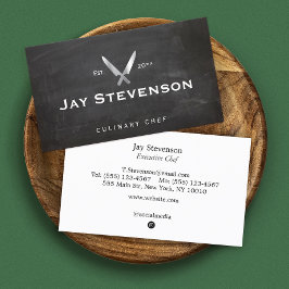 Cooler Persönlicher Koch Messer Black Catering Visitenkarte