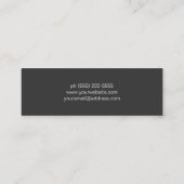 Cooler Persönlicher Koch Messer Einfaches Catering Mini Visitenkarte (Rückseite)