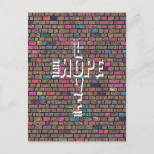 Cooler phantastischer Glaube Liebe Hoffnung Graffi Postkarte