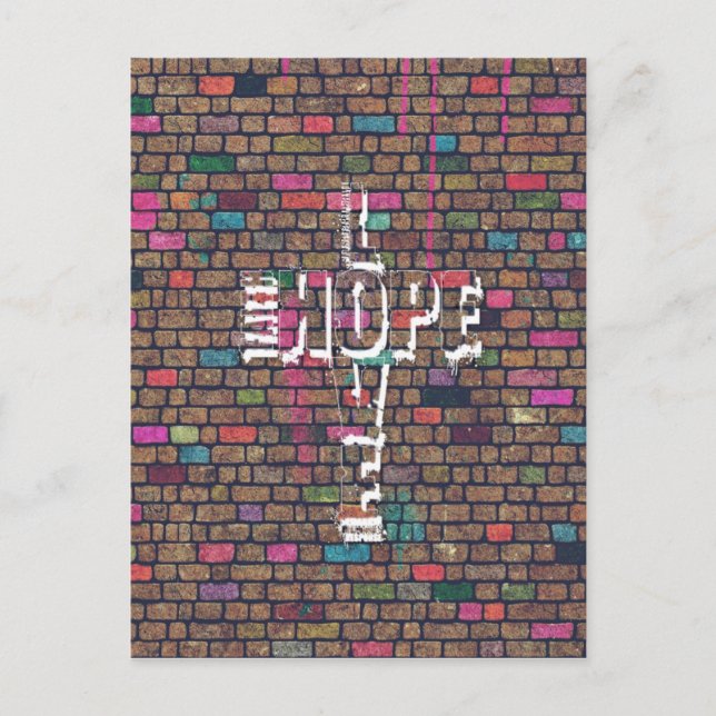 Cooler phantastischer Glaube Liebe Hoffnung Graffi Postkarte (Vorderseite)