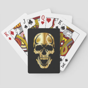 Cooler Phantastischer Great Black Gold Skull     Spielkarten