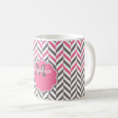 Cooler phantastischer, trendiger Monogramm-Herring Kaffeetasse (VorderseiteRechts)