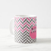 Cooler phantastischer, trendiger Monogramm-Herring Kaffeetasse (Vorderseite Links)