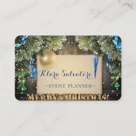 Cooler Phantastischer Weihnachtskranz Visitenkarte (Vorderseite)