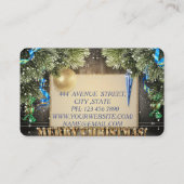 Cooler Phantastischer Weihnachtskranz Visitenkarte (Rückseite)