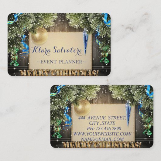 Cooler Phantastischer Weihnachtskranz Visitenkarte (Vorne/Hinten)