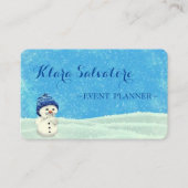 Cooler Phantastischer Weihnachtsschneemann Visitenkarte (Vorderseite)