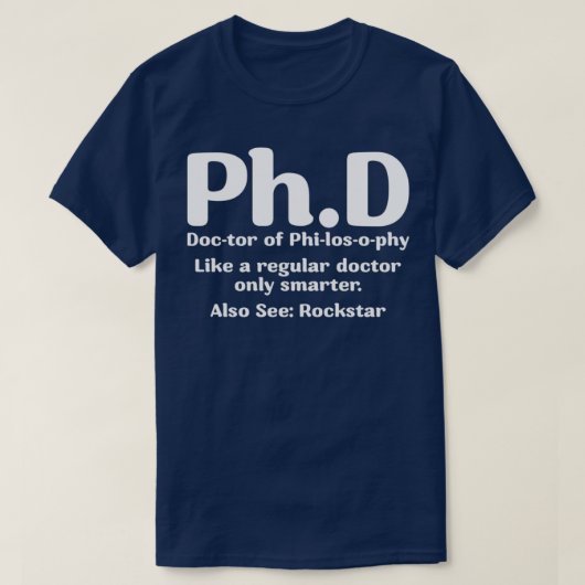 Cooler Phd Abschluss Kandidat - Definition 1 T-Shirt (Design vorne)