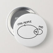 Cooler PhD-Knopf Button (Vorne & Hinten)