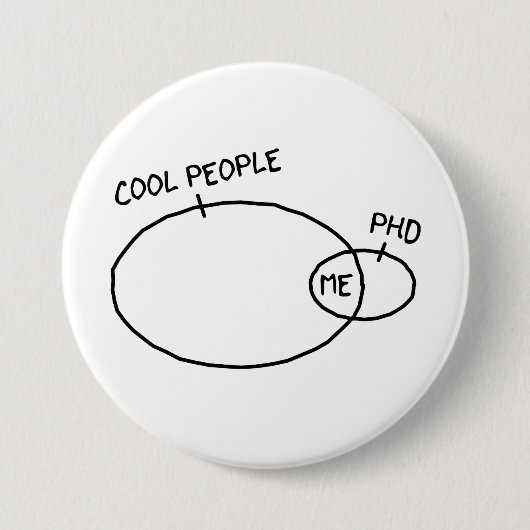 Cooler PhD-Knopf Button (Vorderseite)