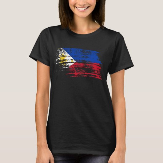 Cooler philippinischer Flaggenentwurf T-Shirt (Vorderseite)