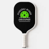 Cooler Pickleball-Assistent Name Ball Black Green  Pickleball Schläger (Rückseite)