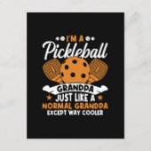 Cooler Pickleball-Großpapper Begleitkarte (Vorderseite)