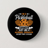 Cooler Pickleball-Großpapper Button (Vorderseite)
