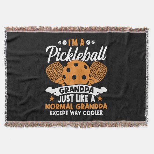 Cooler Pickleball-Großpapper Decke (Vorderseite)