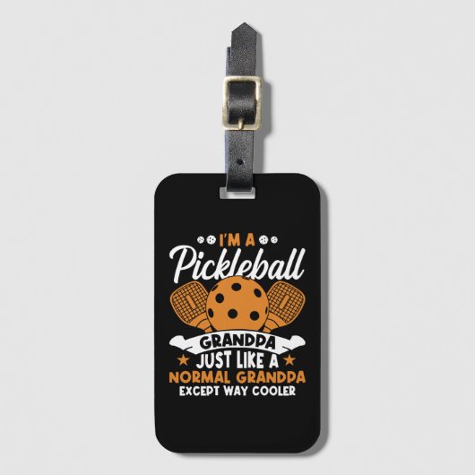 Cooler Pickleball-Großpapper Gepäckanhänger (Vorderseite Vertikal)