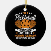 Cooler Pickleball-Großpapper Keramik Ornament (Vorne)
