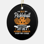Cooler Pickleball-Großpapper Keramik Ornament (Links)