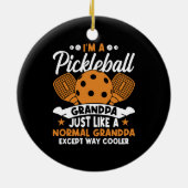 Cooler Pickleball-Großpapper Keramik Ornament (Hinten)