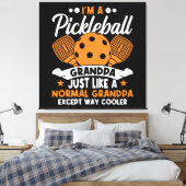 Cooler Pickleball-Großpapper Leinwanddruck (Insitu (Schlafzimmer))