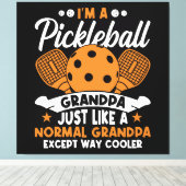 Cooler Pickleball-Großpapper Leinwanddruck (Insitu (Holzboden))