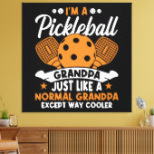 Cooler Pickleball-Großpapper Leinwanddruck (Insitu (Wohnzimmer))