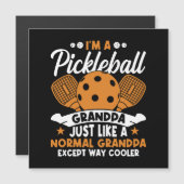Cooler Pickleball-Großpapper Magnetkarte (Vorne/Hinten)