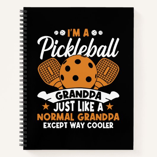 Cooler Pickleball-Großpapper Notizblock (Vorderseite)