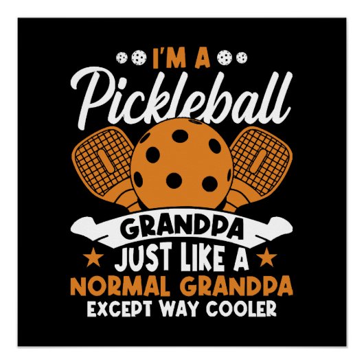 Cooler Pickleball-Großpapper Poster (Vorderseite)
