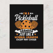 Cooler Pickleball-Großpapper Postkarte (Vorderseite)