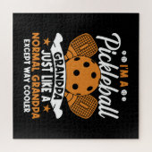 Cooler Pickleball-Großpapper Puzzle (Horizontal)