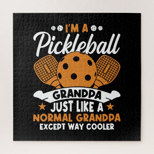 Cooler Pickleball-Großpapper Puzzle (Vertikal)