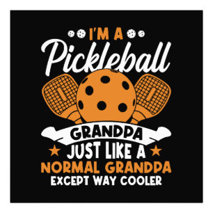 Cooler Pickleball-Opa-Spieler Fotodruck