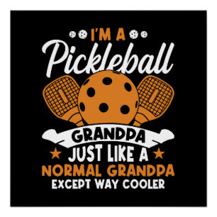 Cooler Pickleball-Opa-Spieler Poster