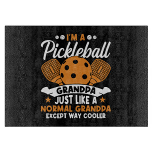 Cooler Pickleball-Opa-Spieler Schneidebrett