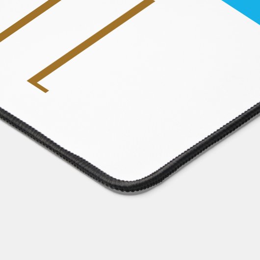 Cooler Pickleball Text Sky Blauer Weißer Farbblock Schreibtischunterlage (Ecke)