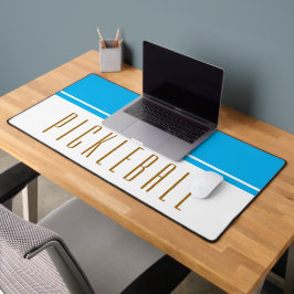 Cooler Pickleball Text Sky Blauer Weißer Farbblock Schreibtischunterlage