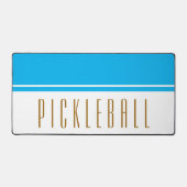 Cooler Pickleball Text Sky Blauer Weißer Farbblock Schreibtischunterlage (Vorderseite)