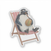 Cooler Pinguin-Aufkleber | Süßer Sommer-Scrapbook- Aufkleber (Vorderseite)