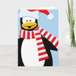 Cooler Pinguin Feiertagskarte
