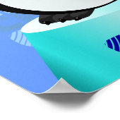 COOLER Pinguin für KINDER Poster (Ecke)