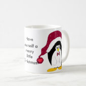 Cooler Pinguin in einem Red Hat Kaffeetasse (VorderseiteRechts)