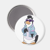 Cooler Pinguin Magnet (Vorderseite/Rückseite)