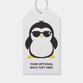 Cooler Pinguin mit benutzerdefiniertem Text Geschenkanhänger (Rückseite)
