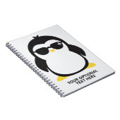 Cooler Pinguin mit benutzerdefiniertem Text Notizblock (Rechte Seite)