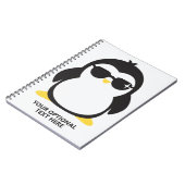 Cooler Pinguin mit benutzerdefiniertem Text Notizblock (Linke Seite)