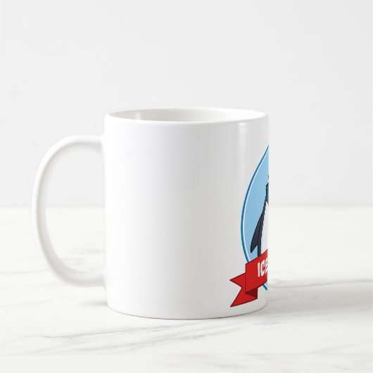 Cooler Pinguin mit Eiscreme Kaffeetasse (Links)